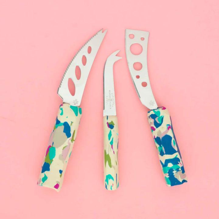 Cheap DIY Terrazzo Cheese Knives