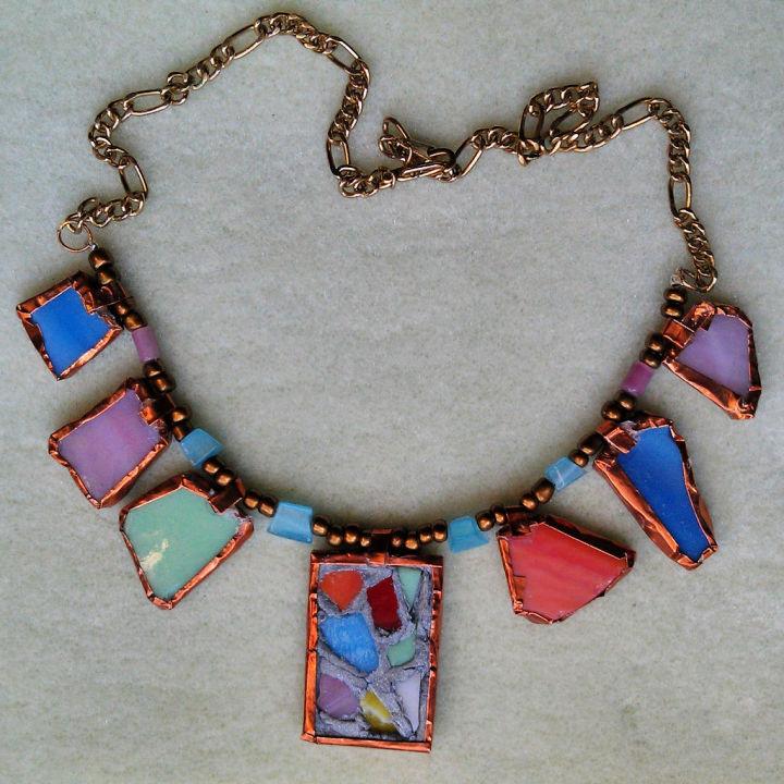 Colorful Stained Glass Necklace