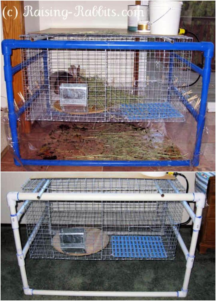 Cool PVC Frame for Indoor Rabbit Cage