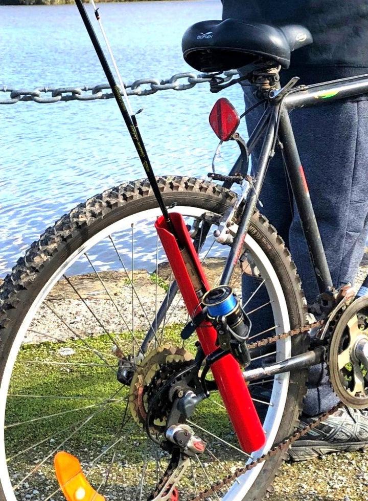 DIY Fishing Rod Holder for Bike