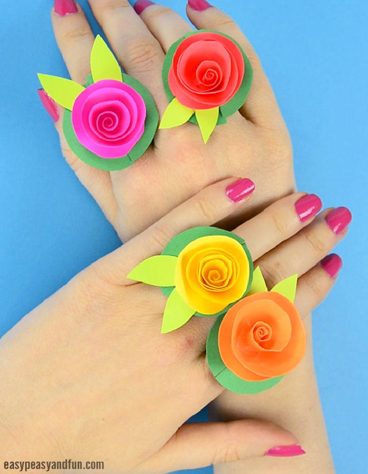 DIY Flower Paper Rings