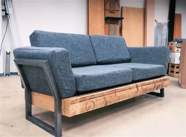 DIY Industrial Couch for Under $100