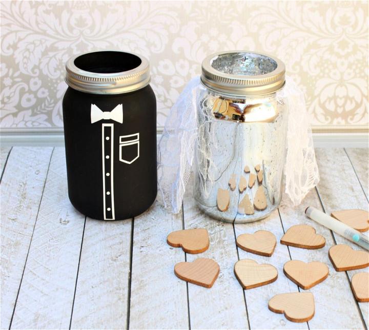 DIY Mason Jar Bride and Groom