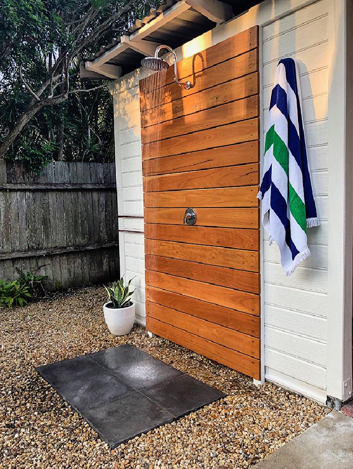 DIY Outdoor Shower with Hot Water