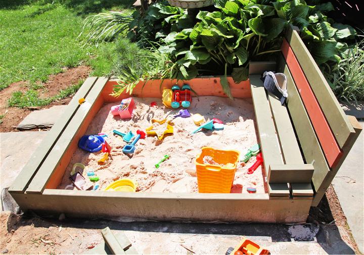 DIY Sandbox with Lid and Benches