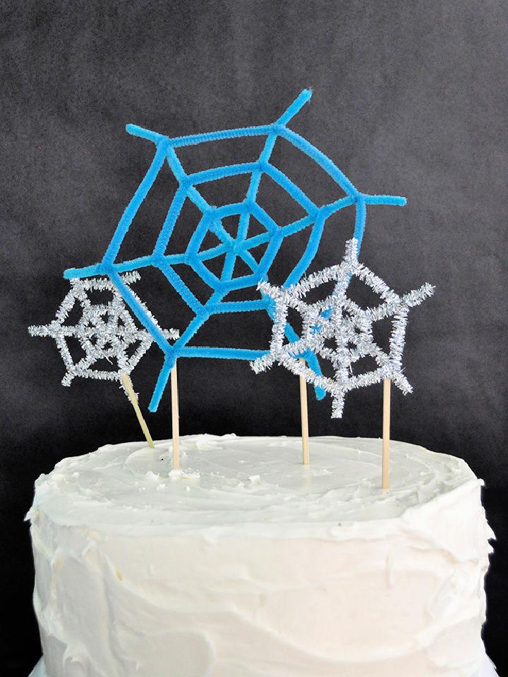 DIY Spiderweb Cake Toppers