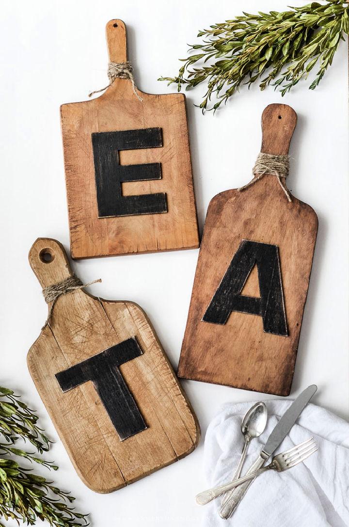 DIY Wood Cutting Board Wall Art