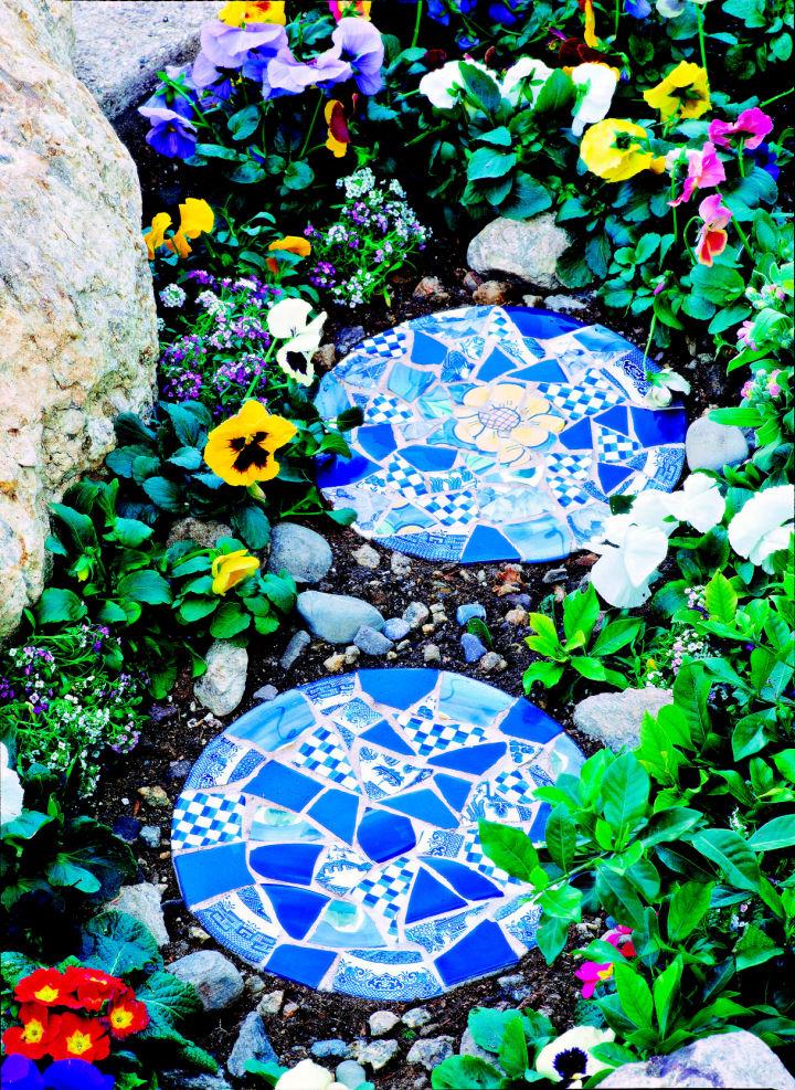 Decorative Stepping Stones with Mosaics