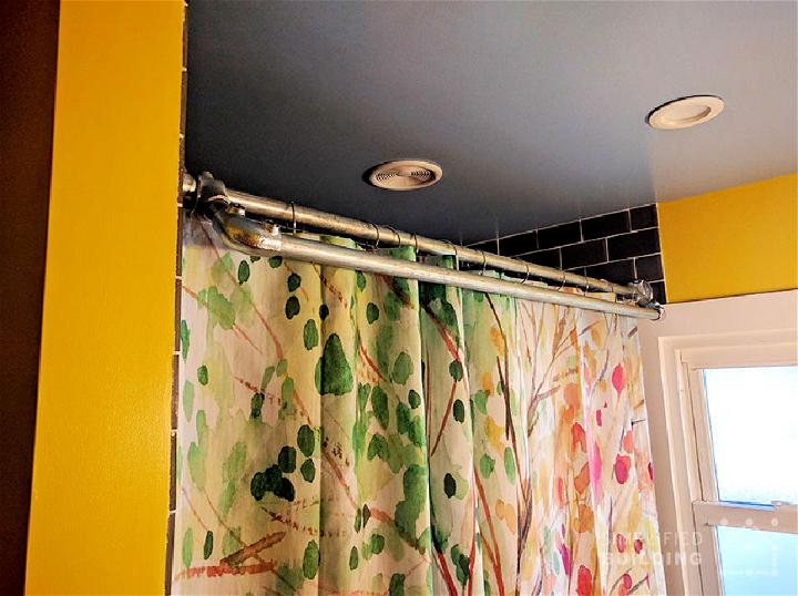 Double Shower Curtain Rod with Towel Bar