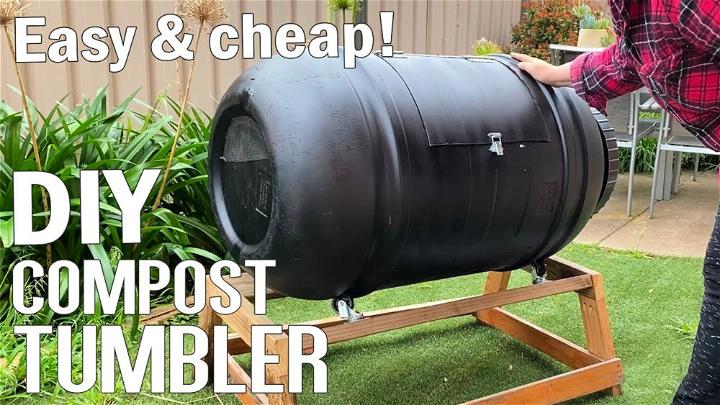 Easy DIY Compost Tumbler Bin