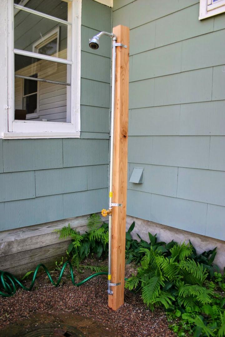 Simple Freestanding Outdoor Shower