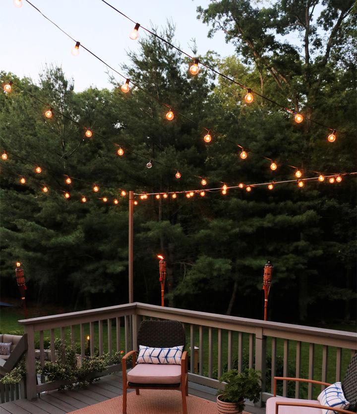 Hang String Lights Above Your Back Patio