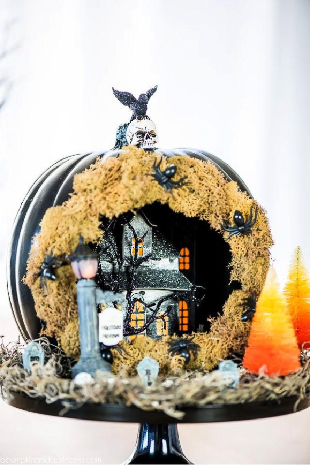 Haunted House Pumpkin Diorama