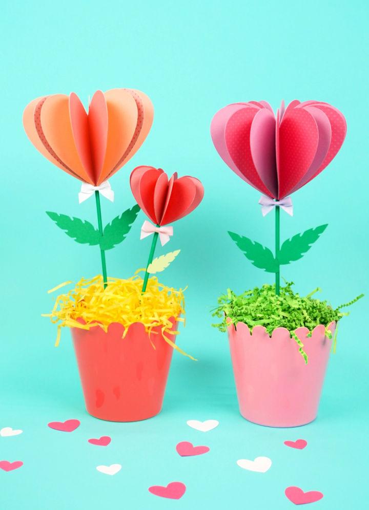 Heart Shaped Paper Flowers
