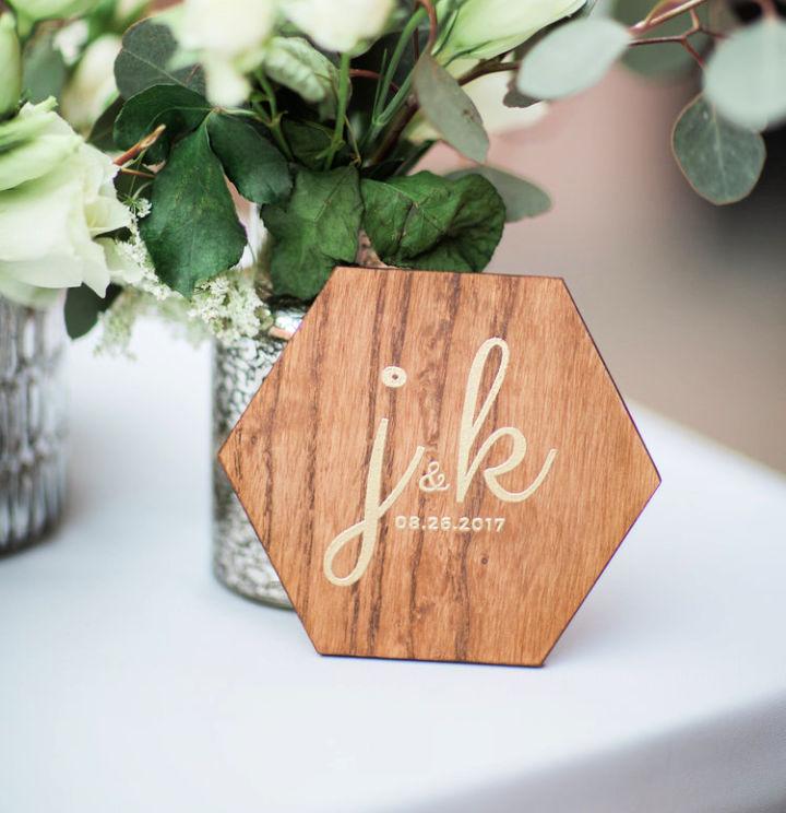 Hexagon Wedding Coaster Gift for Guests