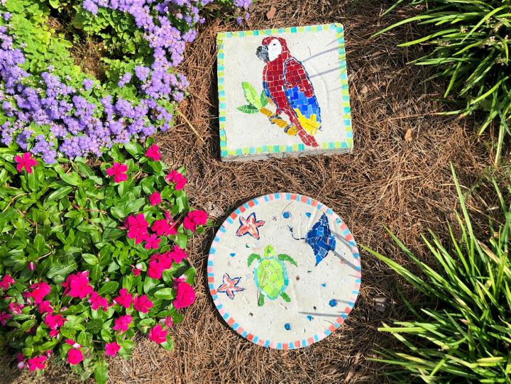 Kids Artwork Into Garden Stepping Stones