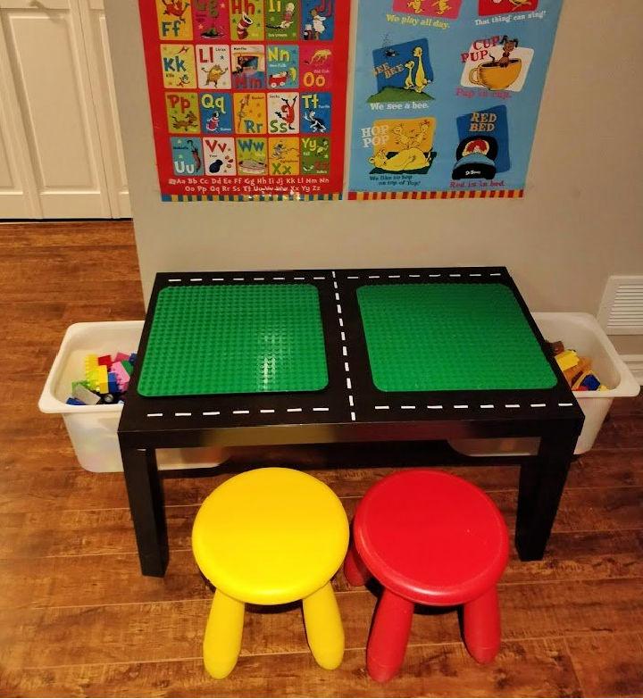 Lego Table with Storage Bins and Chairs
