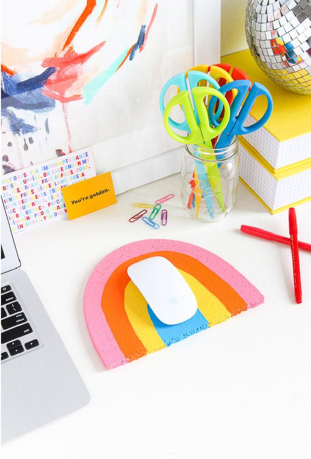 Make Your Own Rainbow Mouse Pad
