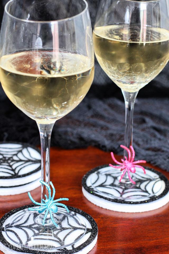 Make Your Own Spiderweb Coasters