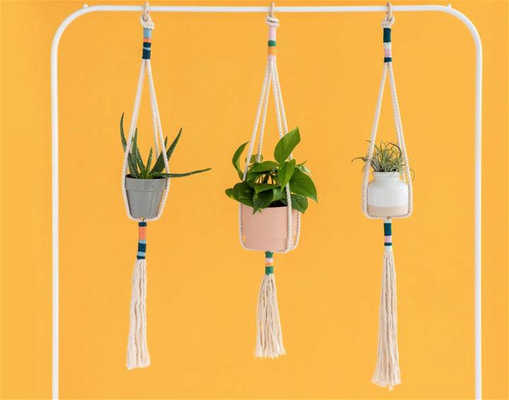 Modern Knotted Rope Plant Hanger in 30 Minutes