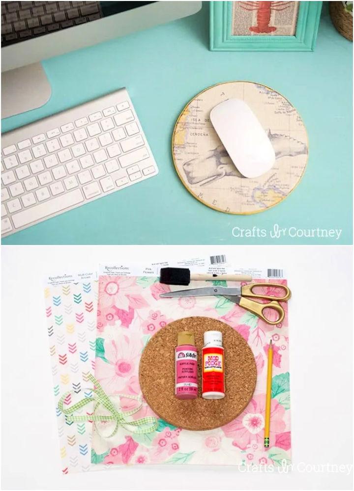 Mouse Pad with Scrapbook Paper