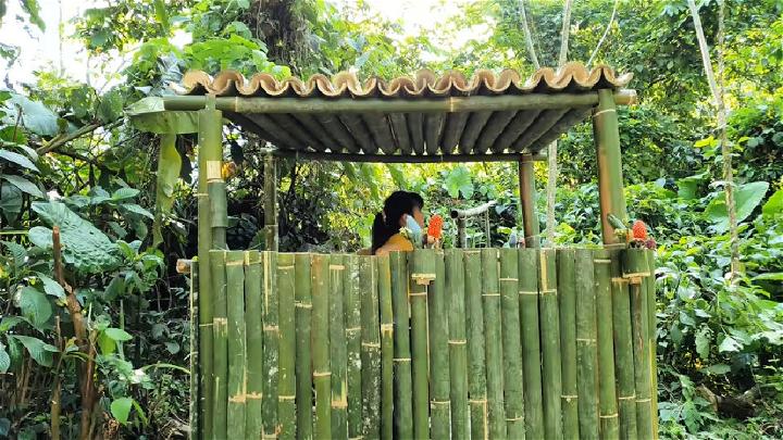 Outdoor Bathroom from Bamboo