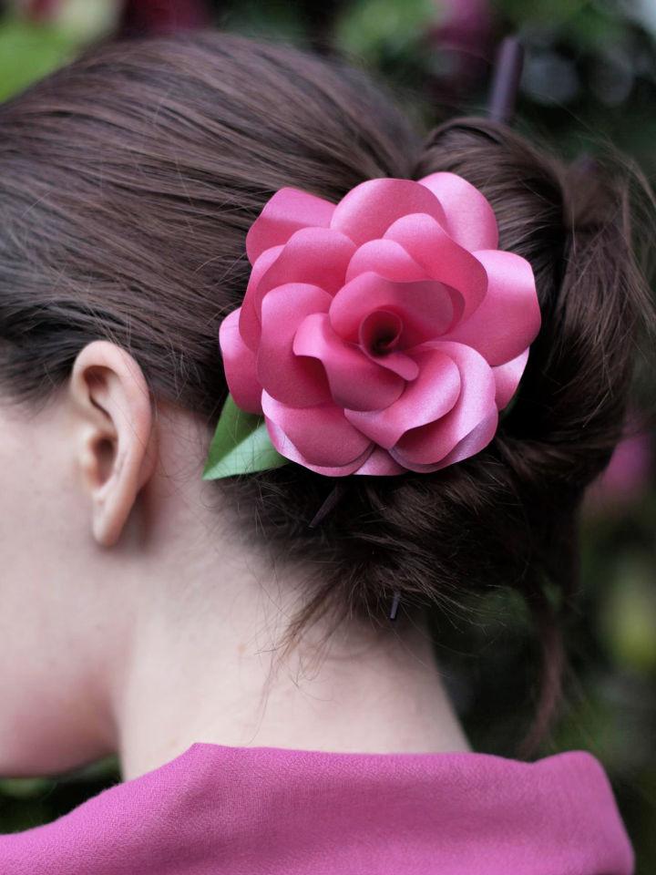 Paper Flower Hair Clip