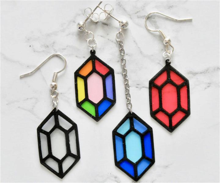 Paper Stained Glass Earrings