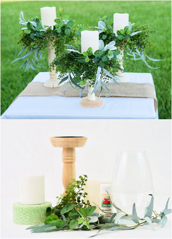 Rustic Candle Holder Wedding Centerpieces
