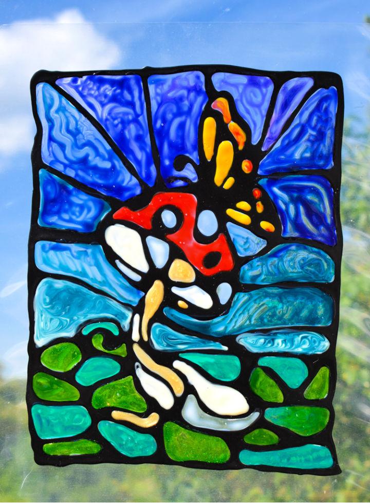 Simple DIY Imitation Stained Glass Art
