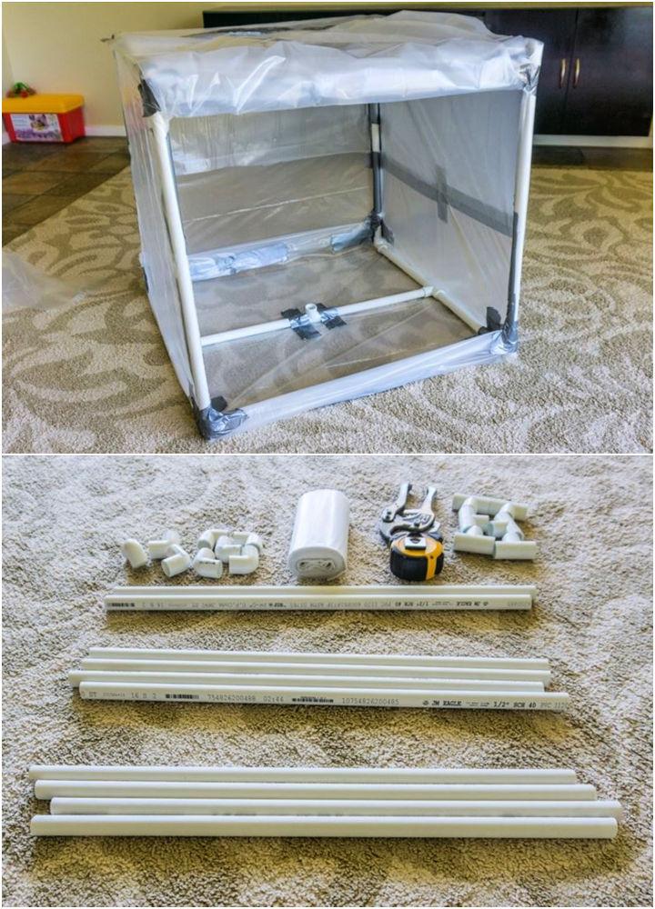 Spray Paint Booth Using PVC Pipe