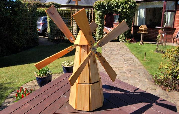 Timber Model Garden Windmill