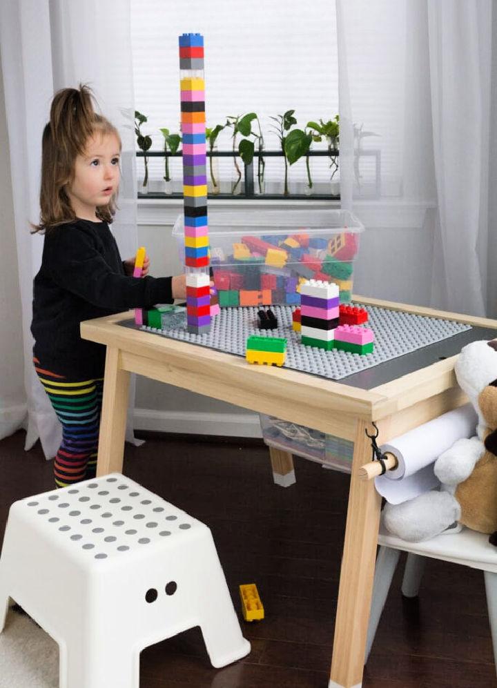 Toddler Lego and Art Table with Storage