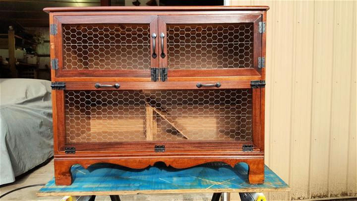 Upcycled Rabbit Hutch From Dresser