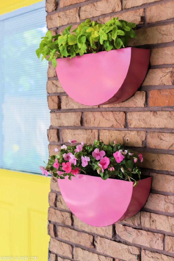 Wall Mount Paint Metal Planters
