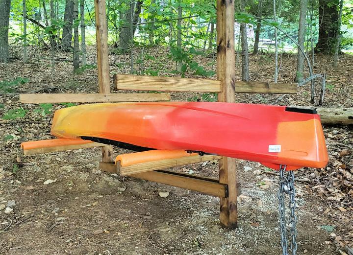 Wood Kayak Rack for Outdoor Storage