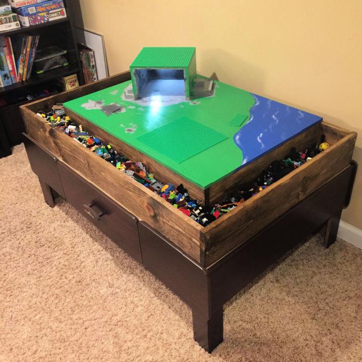 Wooden Train Table to Lego Table Conversion