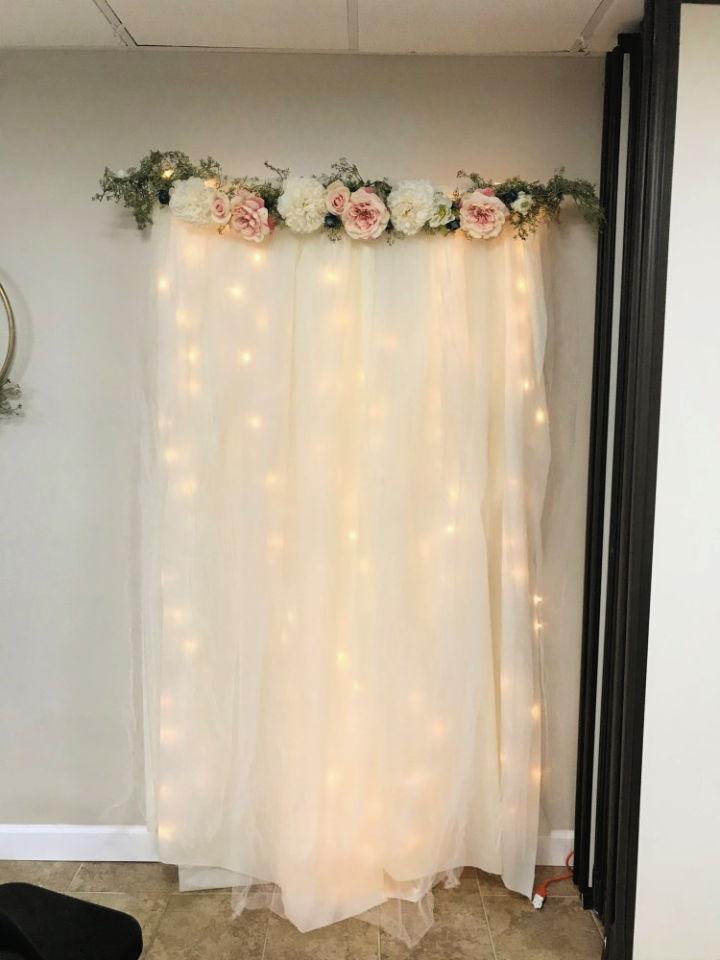 Affordable Lit Tulle Backdrop