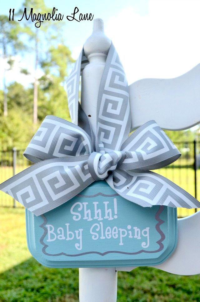 Baby Sleeping Door Hanger Sign