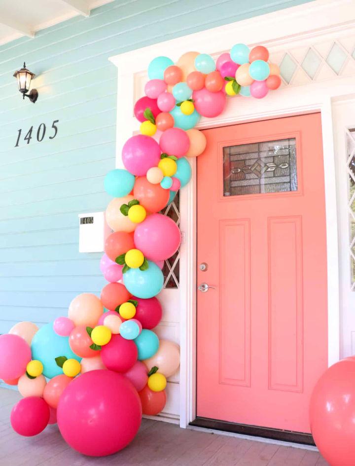 Balloon Garland For Your Front Door