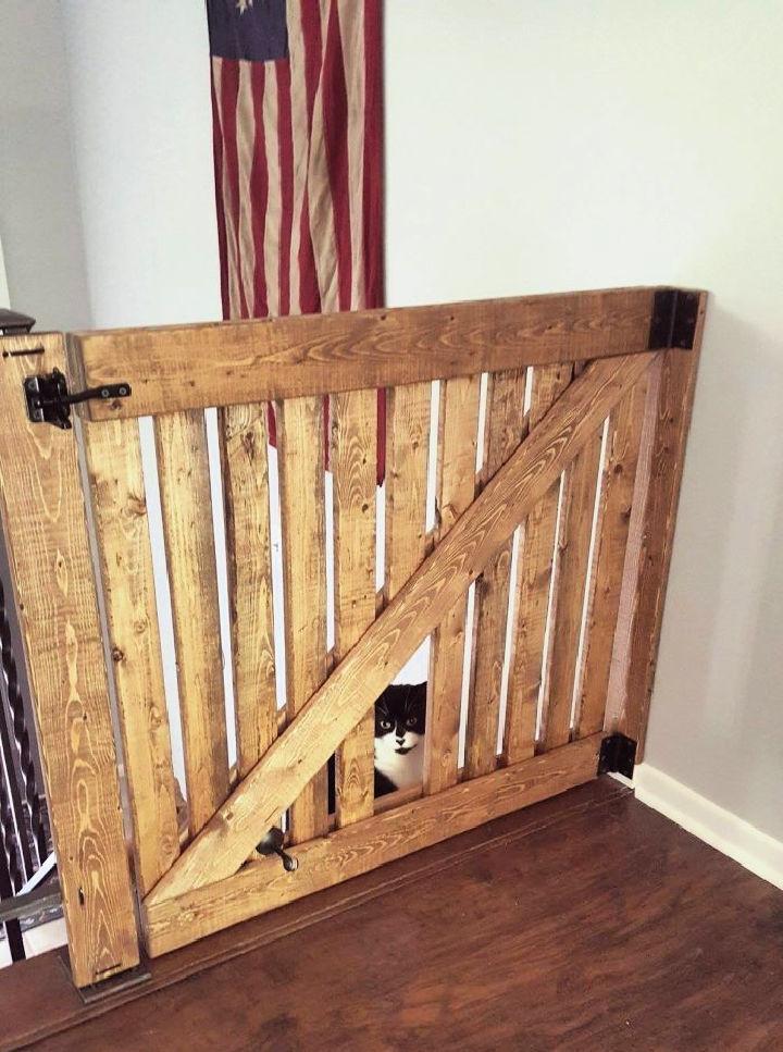 Barn Door Dog Gate for Stairs