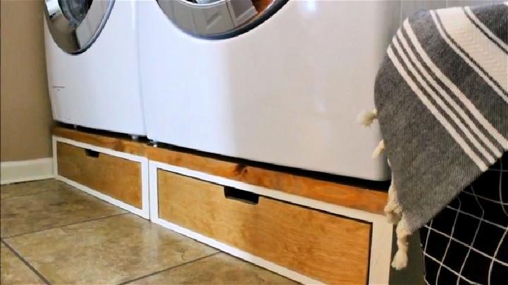 Washer and Dryer Pedestals with Drawer