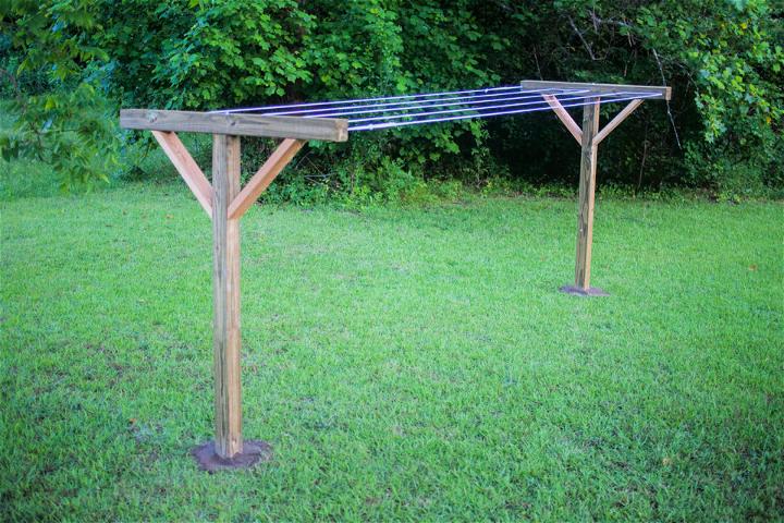 DIY 1 inch metal clothesline