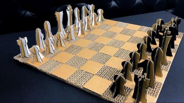 Chess Board Using Cardboard