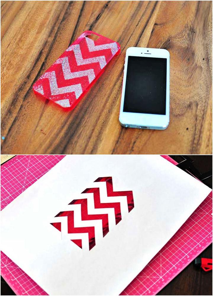 Chevron Glitter iPhone Case Design