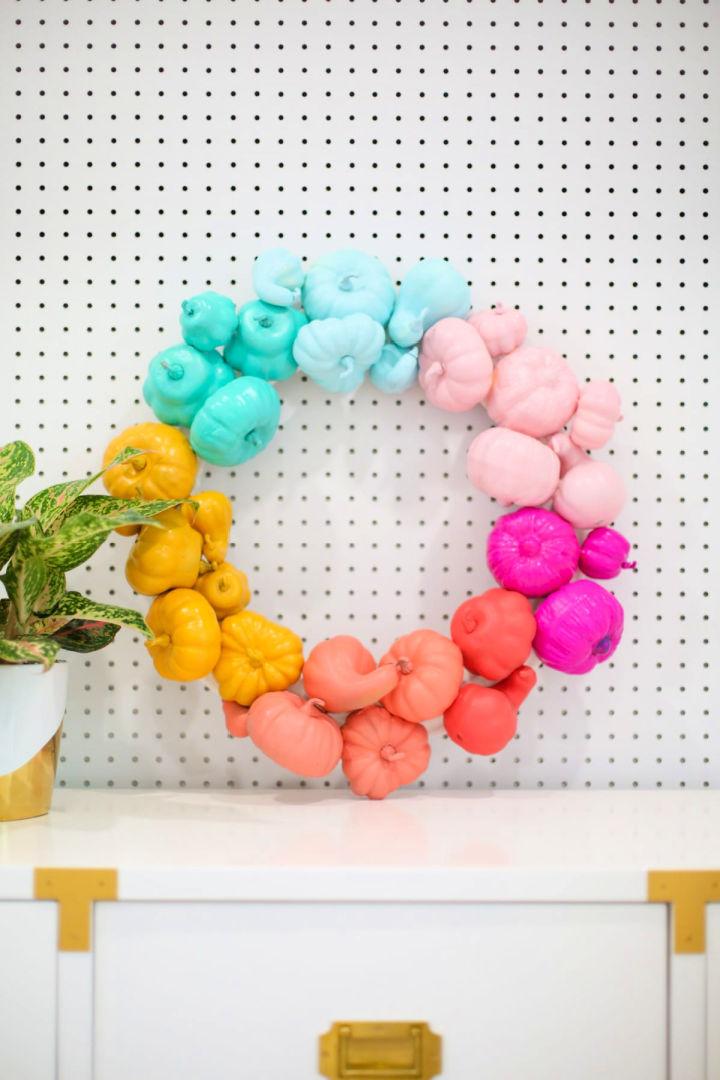 Colorful DIY Halloween Wreath