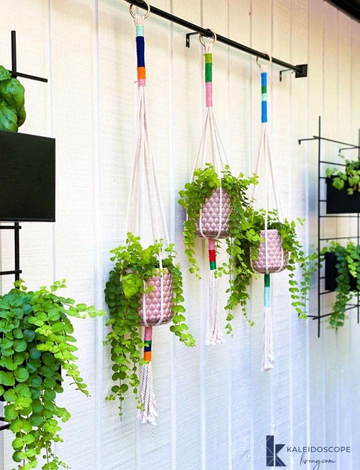 Colorful DIY Macrame Plant Hanger