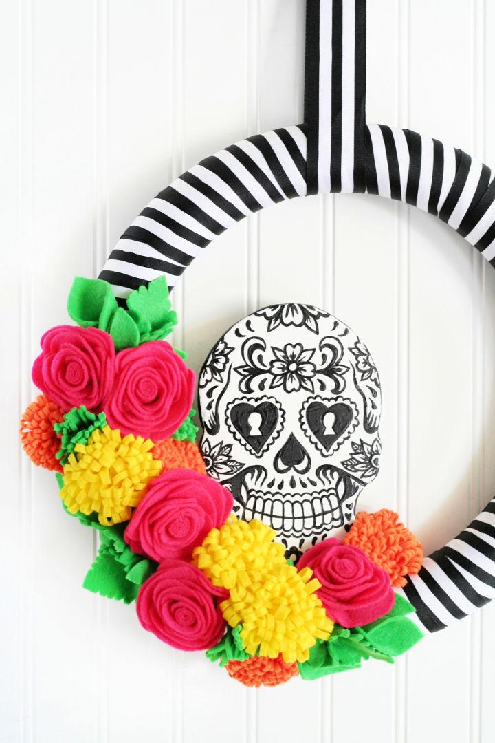 Cool Sugar Skull Wreath