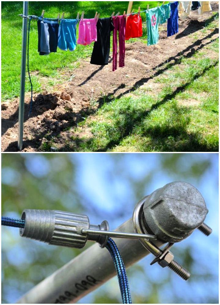 DIY 1 Inch Metal Clothesline