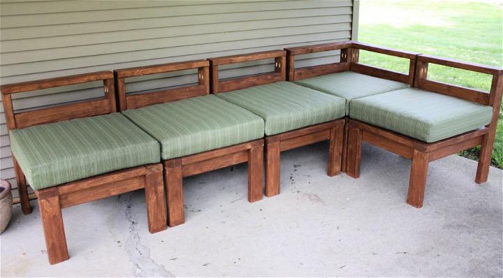 DIY 2x4 Outdoor Sectional